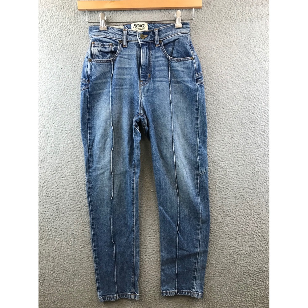 REVICE Venus Crop Jeans High Rise Star Butt Skinny Seamed Stargazer Size 26